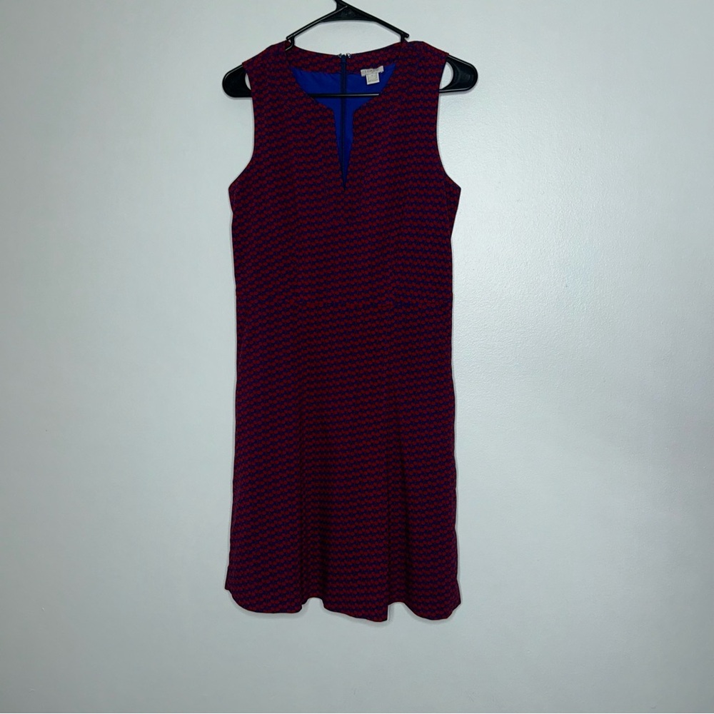 J. Crew Purple and Blue Midi Dress